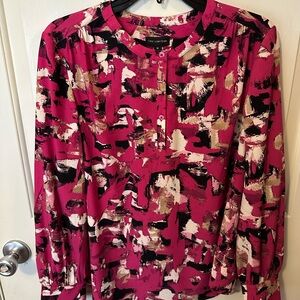The Limited Women's Fuchsia Abstract Blouse